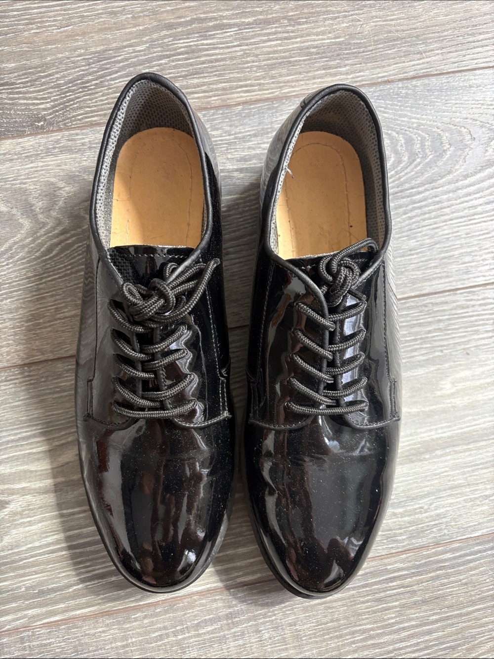 Rothco Black Patent Lace-Up Oxfords